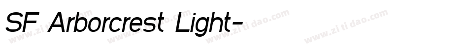 SF Arborcrest Light字体转换